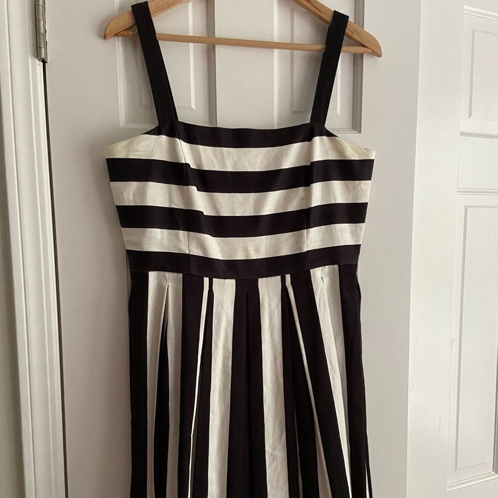 Loft striped dress in black and white